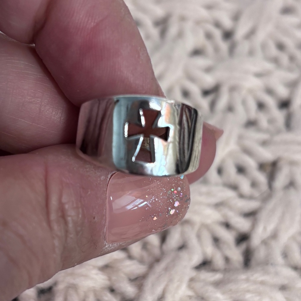 Sterling Silver (.925) Cross Ring - image 1